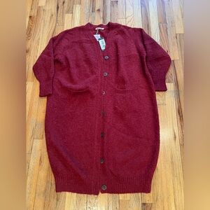 Misha and puff long boucle cardigan